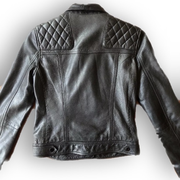 All Saints Conroy Leather Jacket - Picture 8 of 8